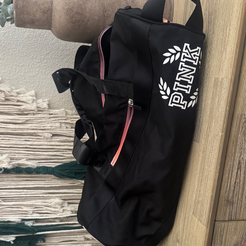 PINK Victoria's Secret Black Travel Bag
